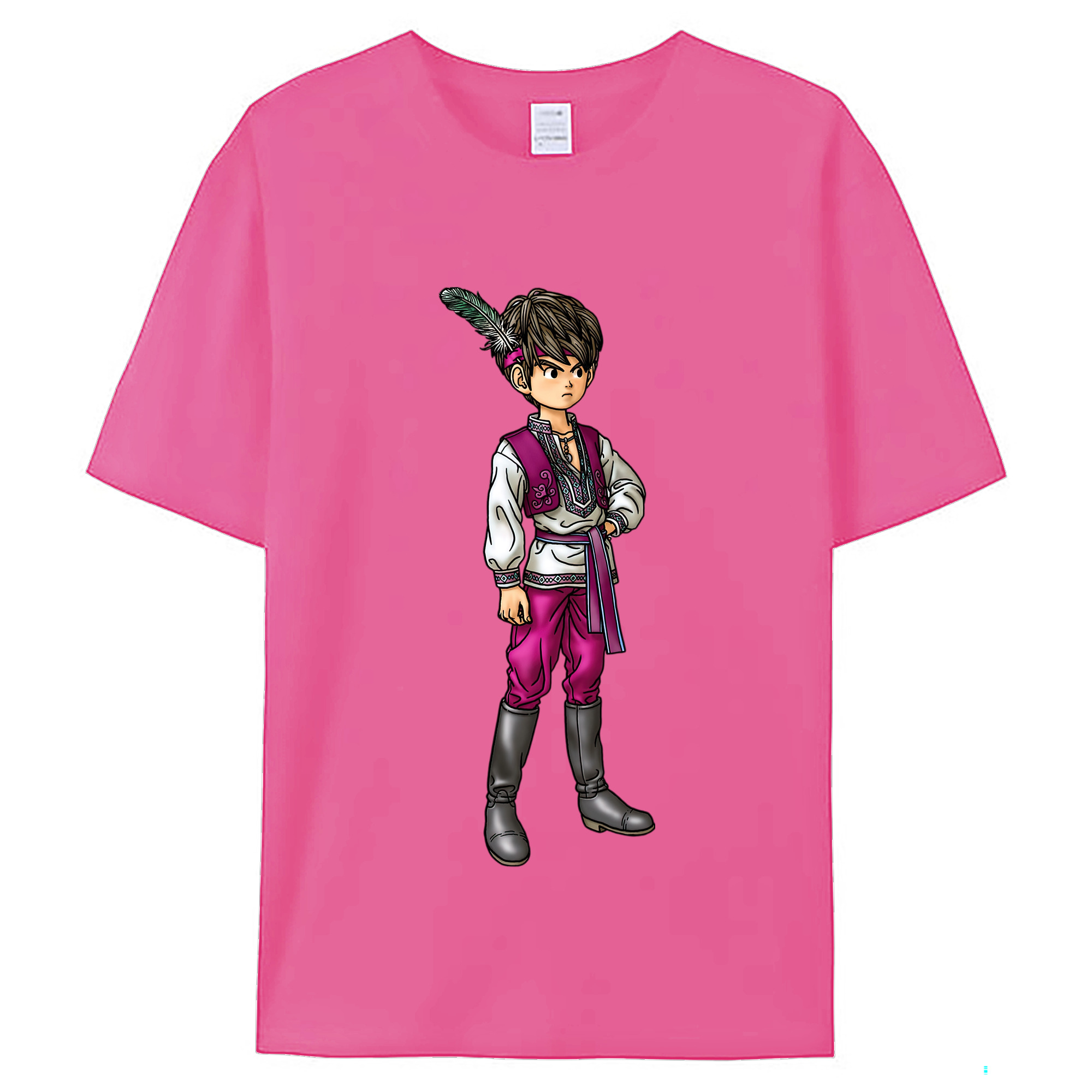 （画像用） ドラゴンクエスト Doragon Kuesuto Dragon Quest レディースカジュアルプリントTシャツ（綿100％）